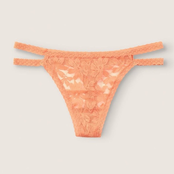 Victoria’s Secret PINK Lace Strappy Thong - Picture 1 of 4